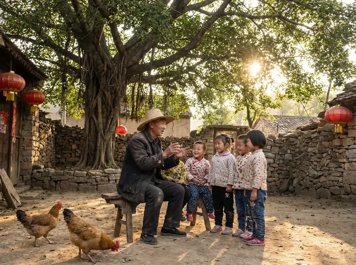 老人在大榕树下给孩子们讲故事 - 狼群影院完整高清免费版 乡村记忆